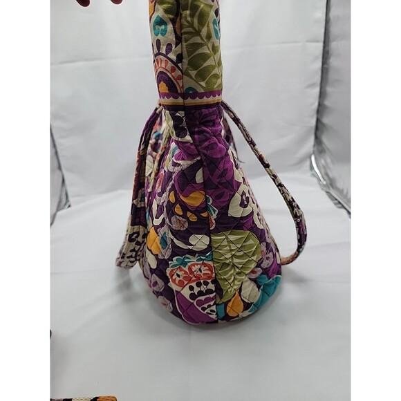 Vera Bradley Tote Bag Plum Crazy Retired Quilted W/ 2 Small Wallet/Wristlets - Picture 7 of 10